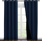 NICETOWN 100% Blackout Curtain Set, Thermal Insulated & Energy Efficiency by NICETOWN