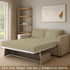 Sleeper Sofa Bed Sheet, 100% Cotton 400 Thread Count, 4 Piece Set, Deep Pocket - Image 7