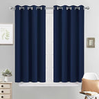 Yakamok Room Darkening Curtains 52x45 inch Length Navy Blue-Living Room | 2 by Yakamok