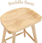 LukeAlon 24.25" Modern Counter Height Bar Stools Set of 4 Wooden Ergonomic - Image 3