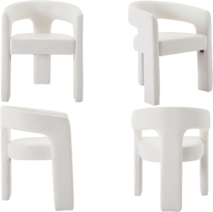 VESCASA Faux Leather Barrel Dining Chair - Image 7