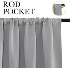 NICETOWN 2 Panels Blackout Curtains, Rod Pocket Thermal Insulated Drapes - Image 2
