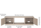 Henn&Hart Fluted TV Stand for TVs up to 65" - Image 3