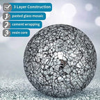 MDLUU 4" Decorative Orbs, Mosaic Sphere Balls, Centerpiece Balls for Bowls, Vases, Dining Table Decor, Pack of 3 (Black Silver) - Image 4