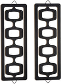 CroBlissful 2 Pcs Mid Century Modern Wall Art Wood Mid Century Elegance Decor by CroBlissful