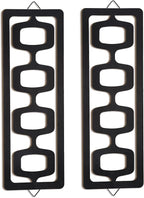 CroBlissful 2 Pcs Mid Century Modern Wall Art Wood Mid Century Elegance Decor by CroBlissful