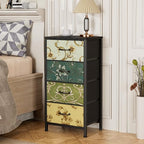 Furnulem 4 Drawer Dresser, Vertical Nightstand - Image 4