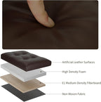 BelugaHelper Storage Ottoman Foot Rest Stool, Foldable Leather Footstool - Image 8