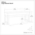 SIMPLIHOME Milltown Large Ottoman Bench - Image 3
