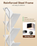 Casaottima Tree Bookshelf with LED Lights, 6-Tier Narrow Bookcase - Image 6