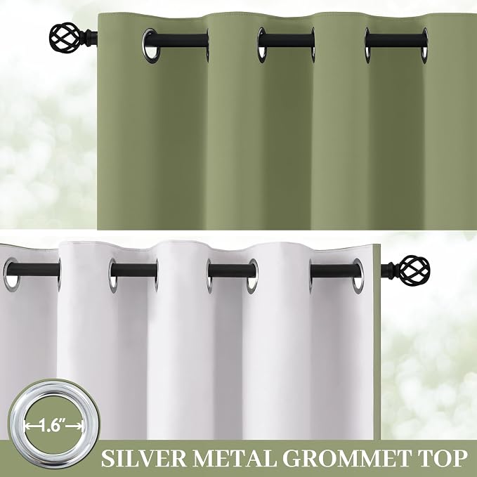 Yakamok Sage Blackout Curtains 63 Inches Long - Image 2