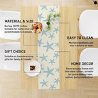 Blue Starfish Table Runner, Nautical Beach Table Runner Decor - Image 2