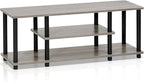 Furinno Turn-N-Tube No Tools 3D 3-Tier Entertainment TV Stand up to 50 inch TV - Image 4