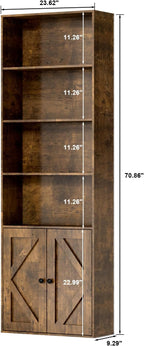 Bookshelf, 6-Tier Floor Bookcase - Image 3