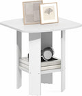 Furinno Simple Design Side Table, 2-Tier Square Modern End Table, Open Shelves by Furinno-FitsYourSpaceFitsYourBudget