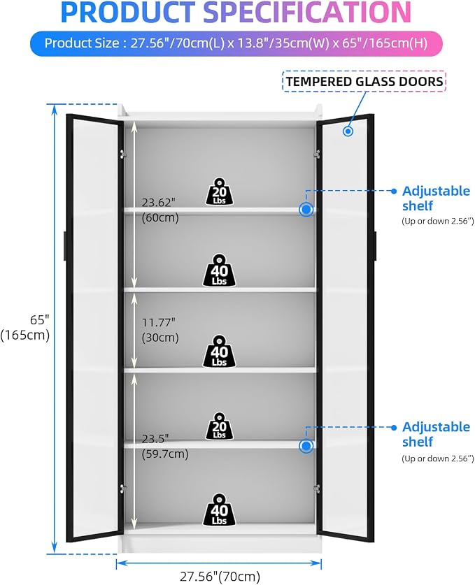 Dystler 65" Display Cabinet - Image 2
