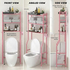 GloTika 3-Tier Over Toilet Storage - 150lb Total Capacity Metal Bathroom - Image 8