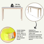 International Concepts Shaker Console Table, 48-Inch Long, Solid Parawood - Image 5