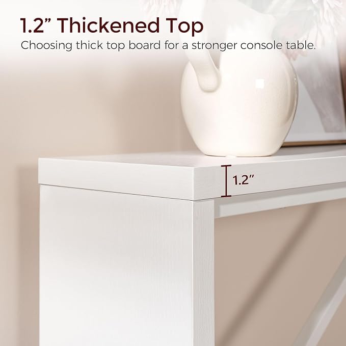 MAHANCRIS Console Table, 62.2" Long Sofa Table Behind Couch, Narrow Entryway - Image 6