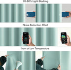 MIULEE Aqua Back Tab Blackout Curtains 52x102 Inch Long 2 Panels Set | Rod - Image 5