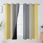 Yellow and Grey Ombre Blackout Curtains by ESTELARTEXTILER