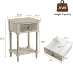 HOMPUS Fully Assembled Farmhouse Nightstand - Image 2