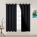 Yakamok Black 100% Blackout Curtains 54 Inches Long by Yakamok
