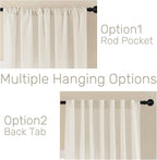 Joydeco Linen Curtains 2 Panel Set, Ivory on Linen Curtains 96 Inch Long - Image 3