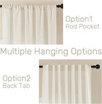 Joydeco Linen Curtains 2 Panel Set, Ivory on Linen Curtains 84 Inch, Light - Image 3