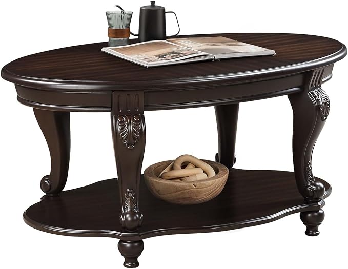 Solid Wood Coffee Table Set for Living Room, Coffee Table & 2 End Side Table - Image 6