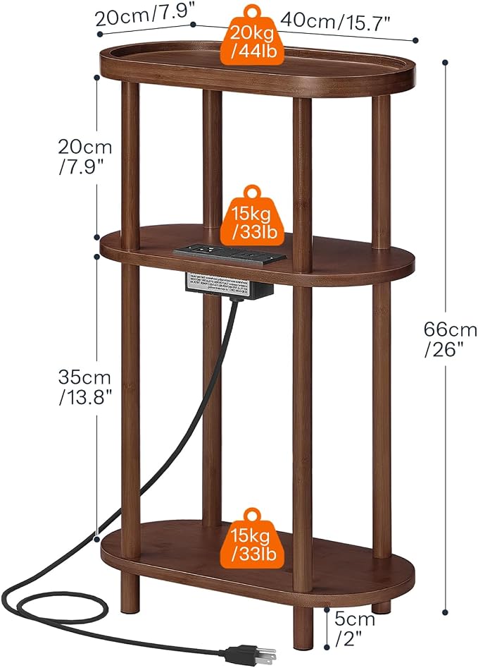 HOOBRO Small Narrow Side Table - Image 3