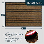 ubdyo Extra Durable Door Mat Outside Entrance | Dirt Trapping, Non-Slip Backing - Image 2