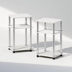 Furinno Just 3-Tier Turn-N-Tube Open Storage Nightstand, Plastic Poles - Image 7