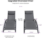 PURPLE LEAF Patio Oversized Chaise Lounge Chair Set - Image 2