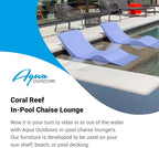 Aqua Outdoors - in-Pool Chaise Lounger - Inside Pool & Sun Shelf Lounge Chair - - Image 8