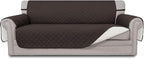 Easy-Going Reversible Couch Cover, 3 Cushion Sofa, Chocolate/Ivory | Machine by Easy-Going