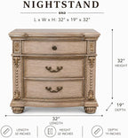 First of a Kind Nightstand Bedroom Furniture Evelyn Champagne Traditional Wood - Image 4