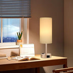Antique White Bedside Table Lamp - Image 7