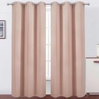 Blush Thermal Blackout Curtains/38 x 84 Inch/Set of 2 Panels Room Darkening by Lemomo
