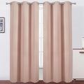 Blush Thermal Blackout Curtains/42 x 95 Inch/Set of 2 Panels Room Darkening by Lemomo