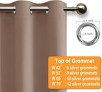 Grommet Blackout Curtains for Bedroom, 60 x 72 Inches, Cappuccino | Thermal - Image 5
