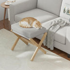 BAMBOOHOMIE Foldable Foot Stool Ottoman, Modern Foot Rest - Image 8