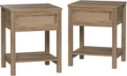 Rattan Nightstand Set of 2, Natural Style Night Stand - Image 8
