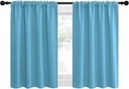 NICETOWN Kitchen Curtains, Teal Blue, Short Blackout Curtains & Drapes by NICETOWN