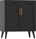 Keehusux 15.7" D Black Buffet Cabinet by Keehusux