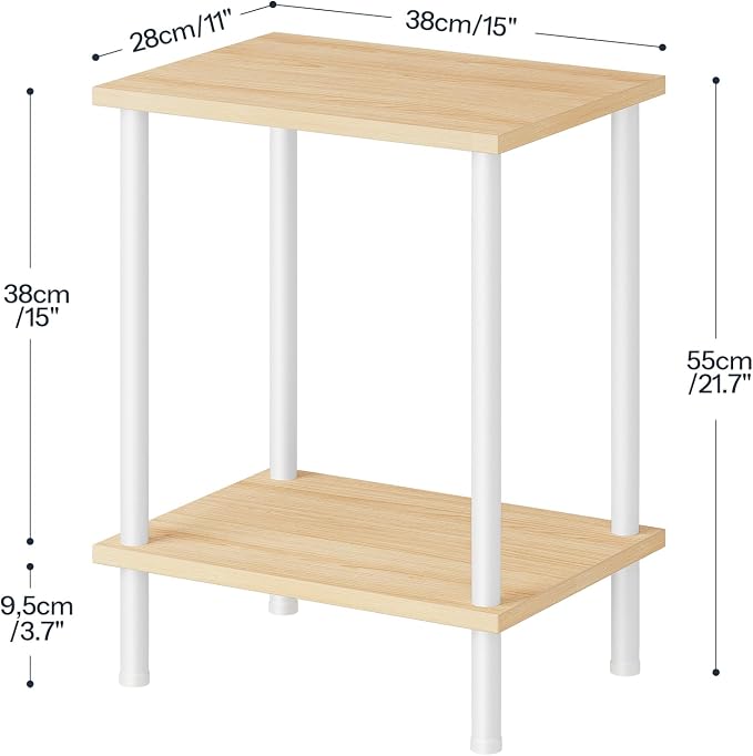 HOOBRO End Tables Set of 2, Small Side Table, Nightstand - Image 3