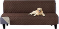 U-NICE HOME Futon Sofa Covers 68''Armless Couch Cover, Coffee/Beige | Washable by U-NICEHOME