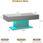 HedoAjim Led Coffee Table for Living Room, Living Room Table Rectangular Center - Image 3