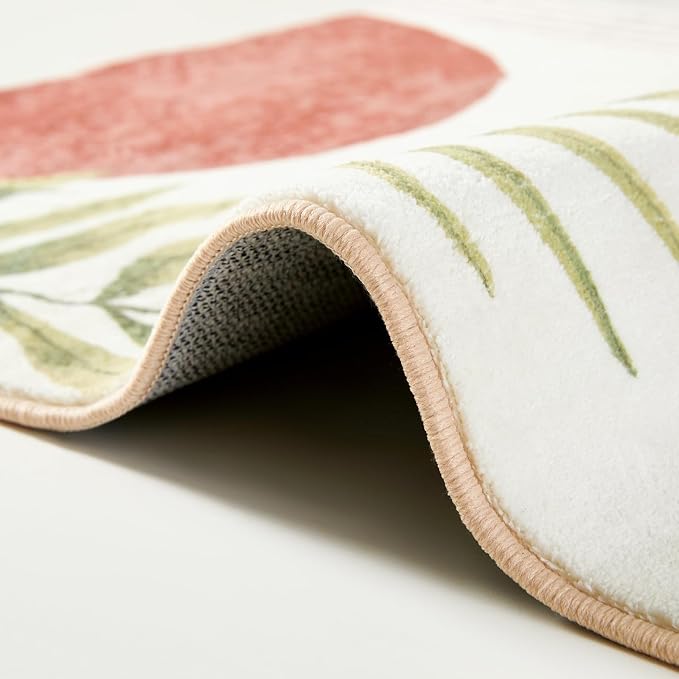RoomTalks Mid Century Modern Washable Rug, Boho Cute Aesthetic 9x12 Area Rugs - Image 5