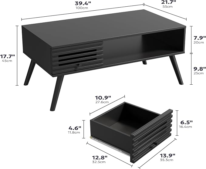Furnify Mid Century Modern Coffee Table, CoffeeTable - Image 2